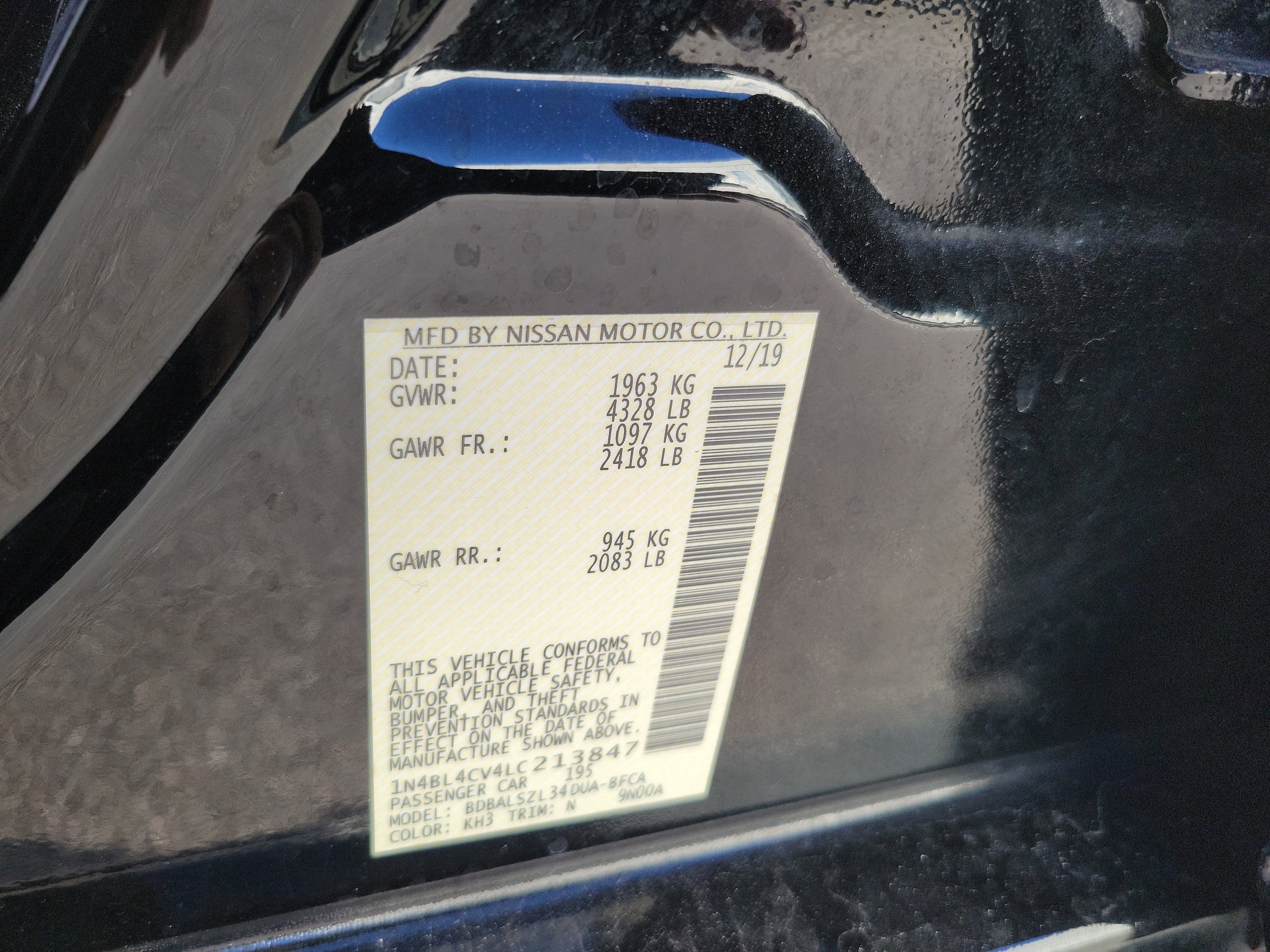 2020 Nissan Altima 2.5 SR