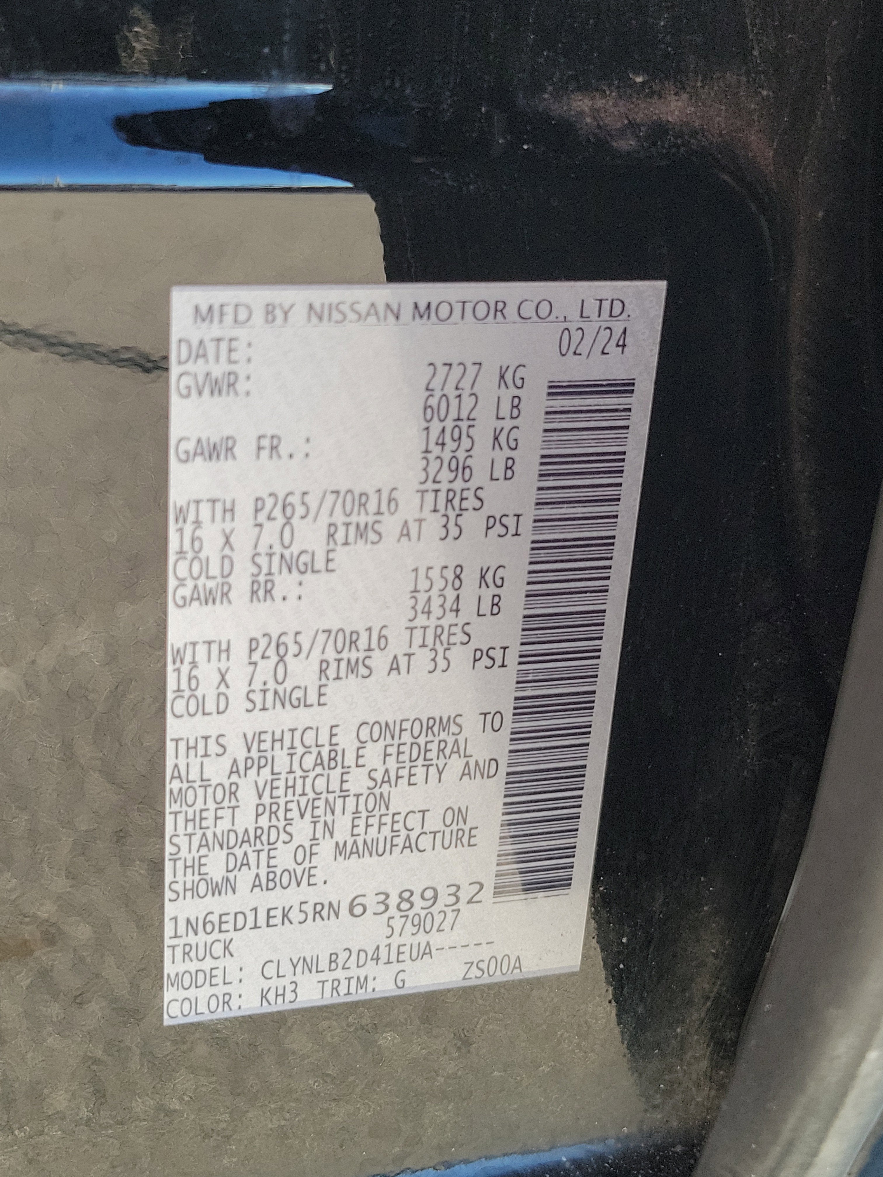 2024 Nissan Frontier SV