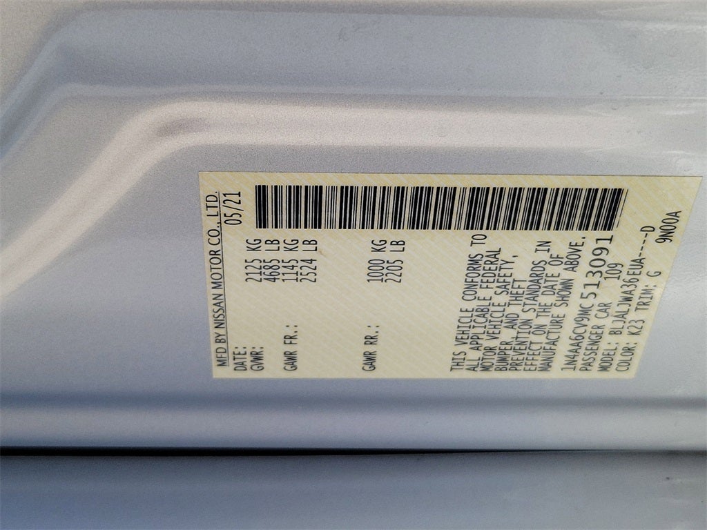 2021 Nissan Maxima SV