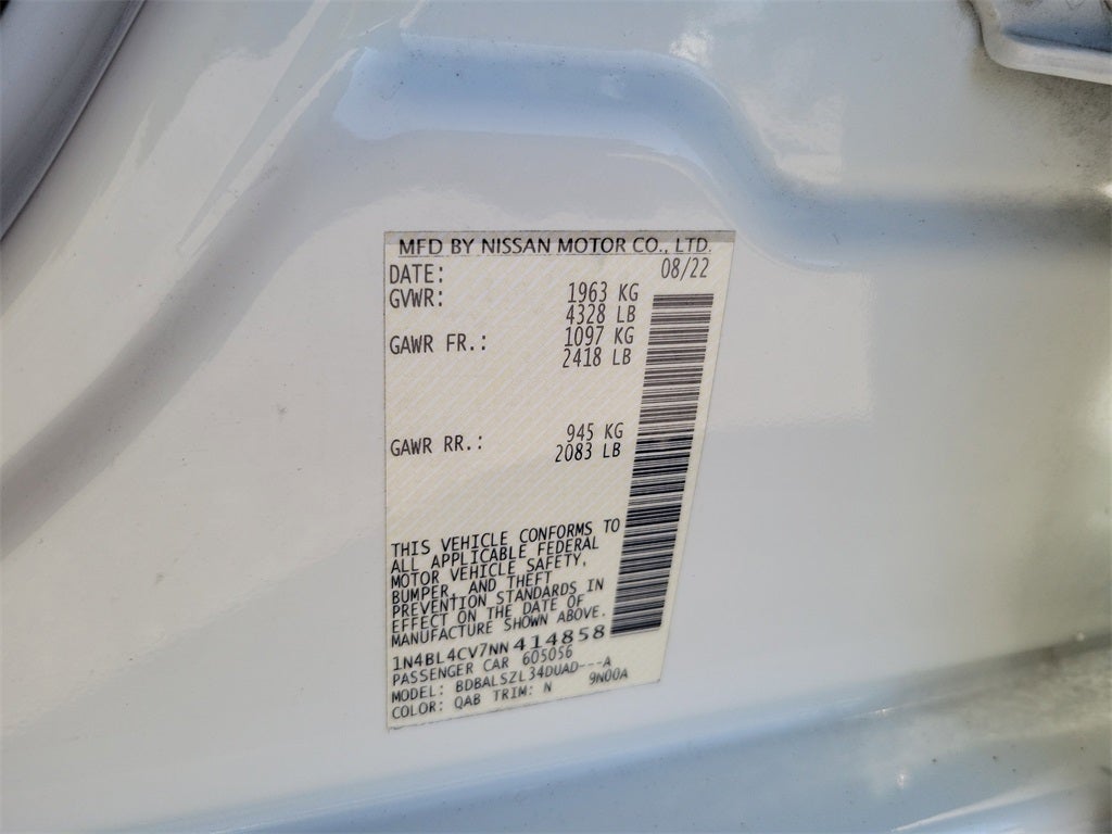 2022 Nissan Altima 2.5 SR