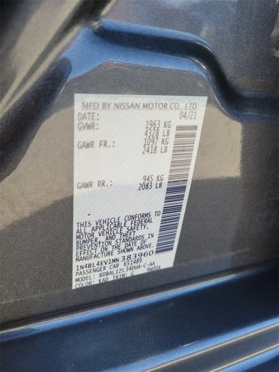 2021 Nissan Altima 2.5 SL