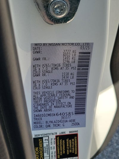 2025 Nissan Frontier S
