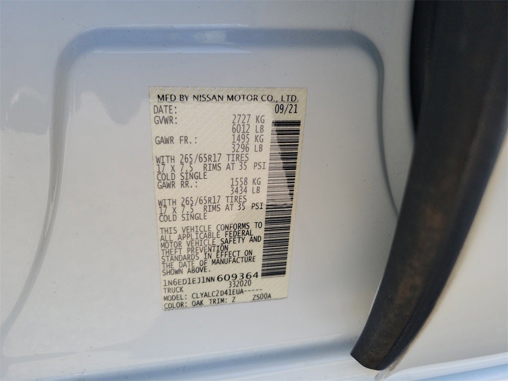 2022 Nissan Frontier SV