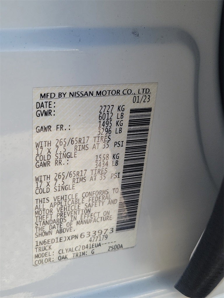 2023 Nissan Frontier SV