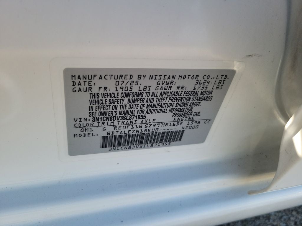 2025 Nissan Versa 1.6 S