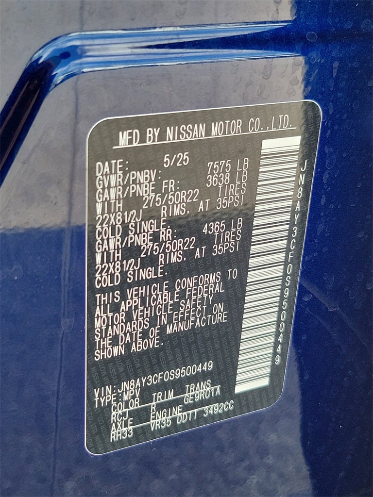 2025 Nissan Armada Platinum Reserve