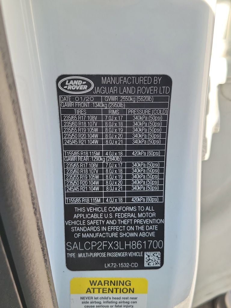 2020 Land Rover Discovery Sport SE