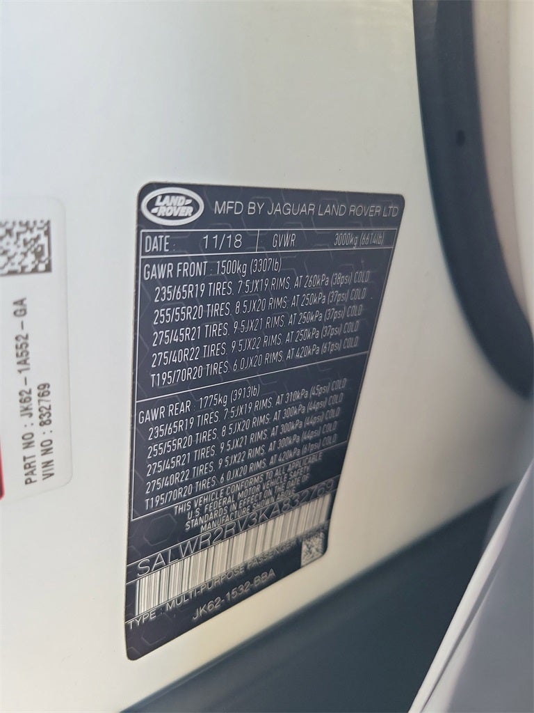 2019 Land Rover Range Rover Sport HSE