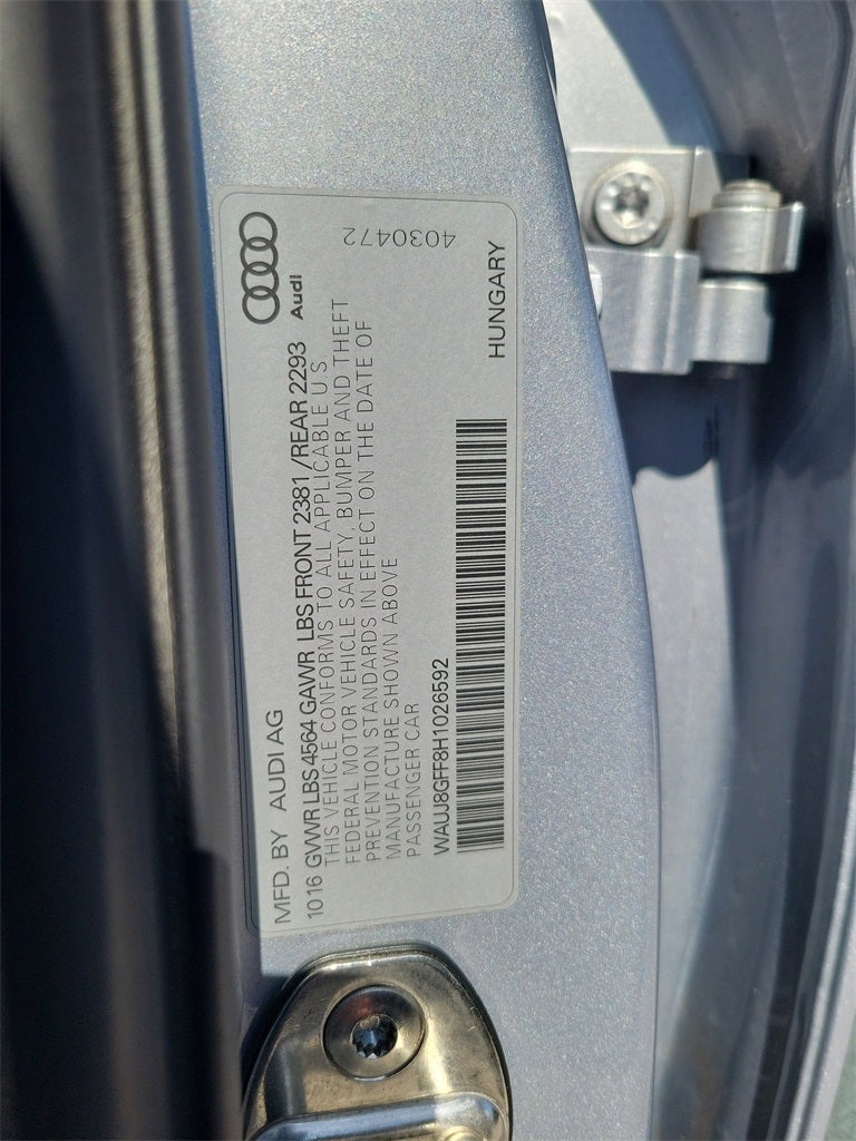 2017 Audi A3 2.0T Premium Plus quattro