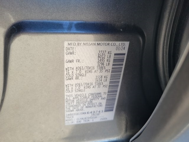 2024 Nissan Frontier SV