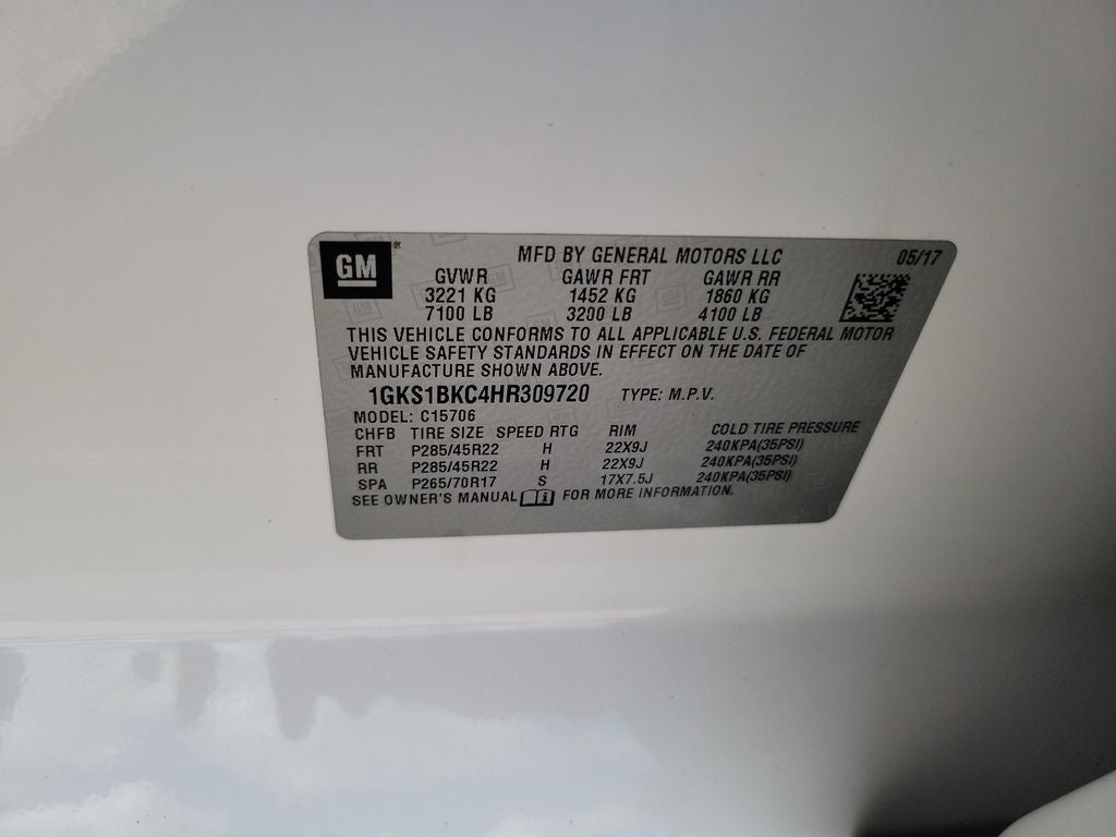 2017 GMC Yukon SLT
