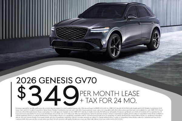 2026 GV70 $349 per month for 24 months