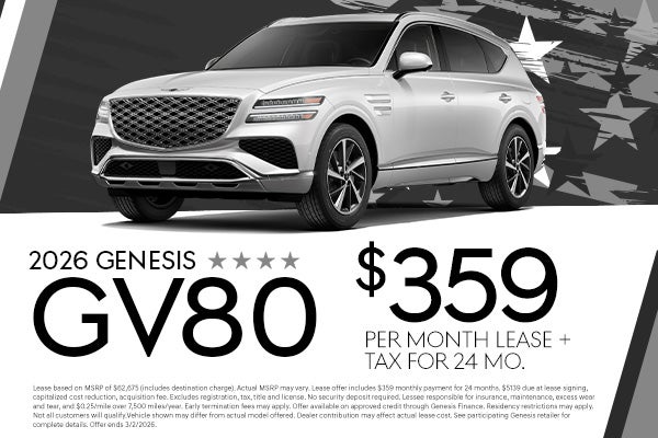 2026 GV80 $359 per month for 24 months