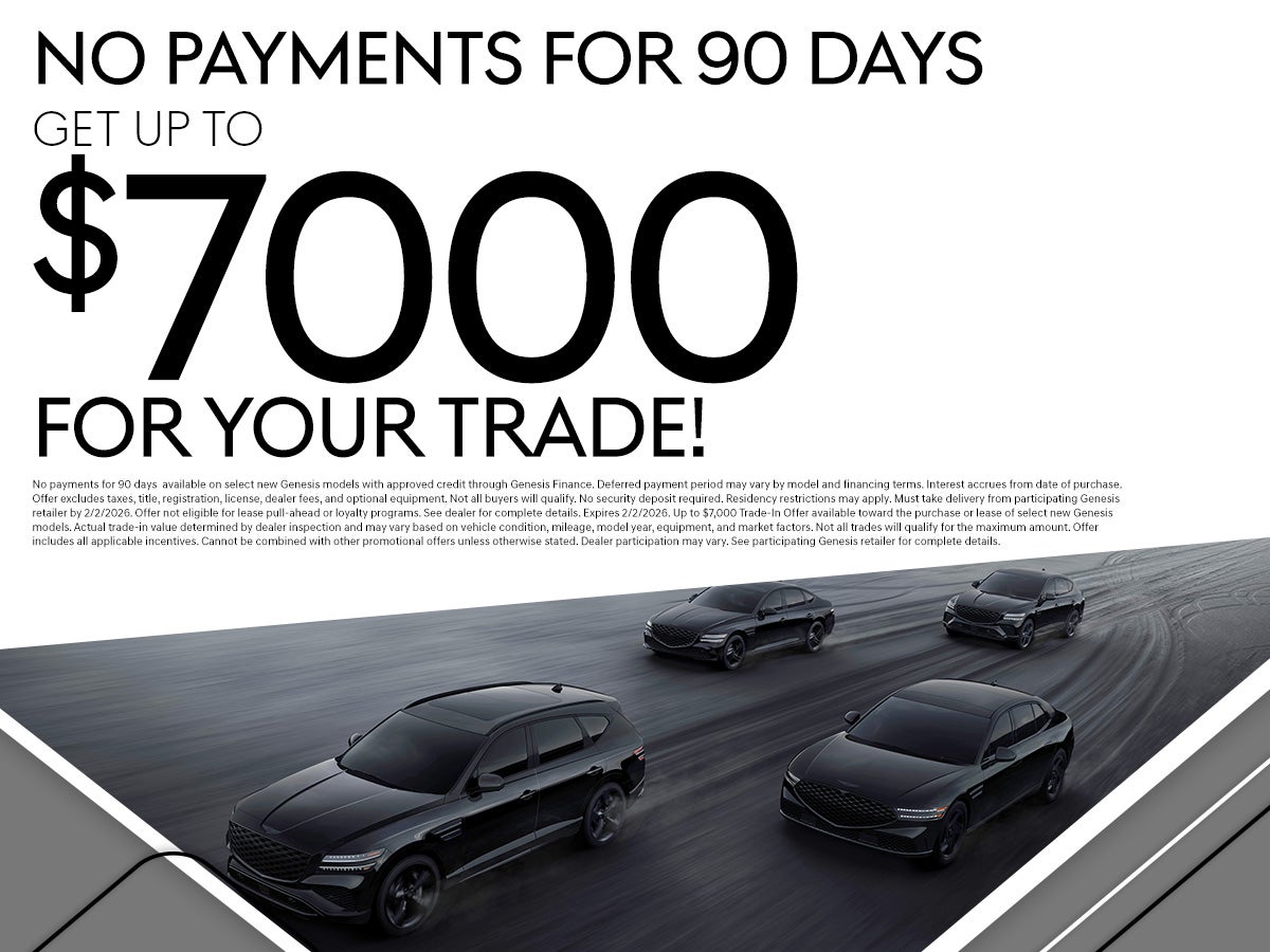 Get up to $7000 for your Trade! No Payments for 90 days